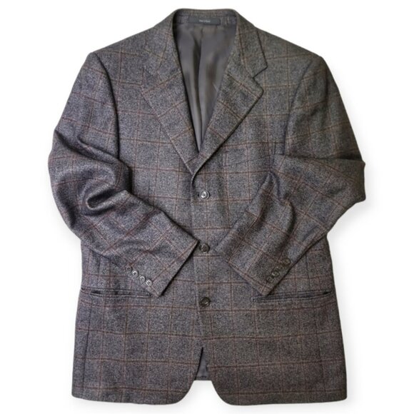 Ermenegildo Zegna cashmere and silk plaid  blazer - Picture 4 of 4